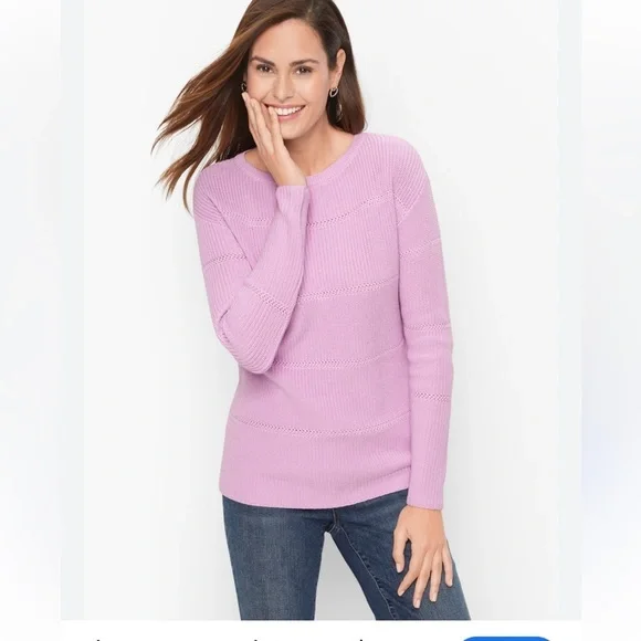 Talbots Plus 100% Pima Cotton Bateau Neck Sweater - Picture 1 of 9